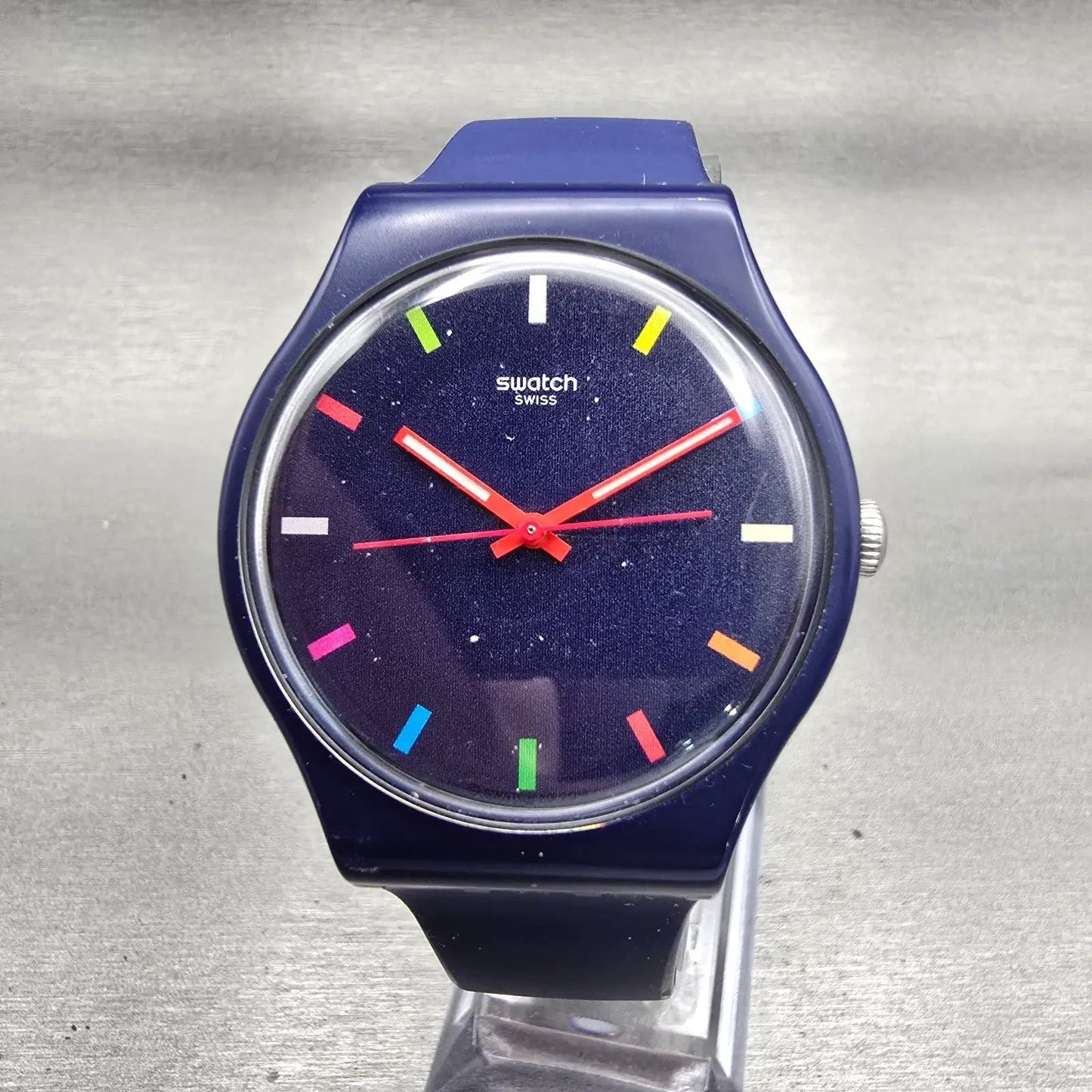 Swatch SPICE IT UP Watch Men 41mm Blue Dial Blue Tone Round SUOZ261 New Battery0