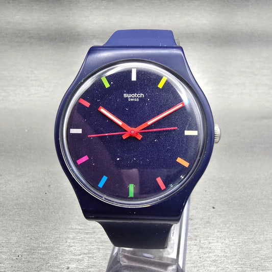 Swatch SPICE IT UP Watch Men 41mm Blue Dial Blue Tone Round SUOZ261 New Battery0