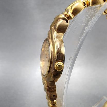 Seiko Watch Women 19mm Chamapgne Dial Gold Tone Round 1n001h40 New Battery2