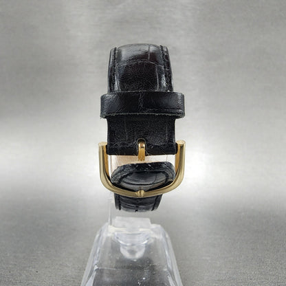 Pulsar Tank Watch Men 25mm Black Dial Gold Tone Rectangle V701-X042 New Battery