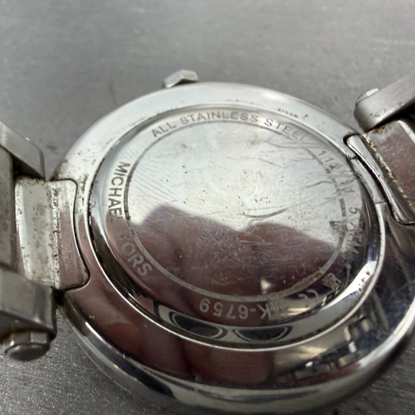 Michael Kors Parker Watch Women 39mm White Dial Steel Daydate MK-6759 New Batt9