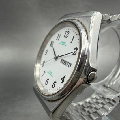 Citizen Forma Watch Men 36mm White Dial Silver Tone Daydate 5500-F50107 New Bat62