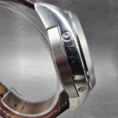 Fossil Automatic Watch Men 45mm Brown Dial Steel Triple Calendar ME1031 Runs3