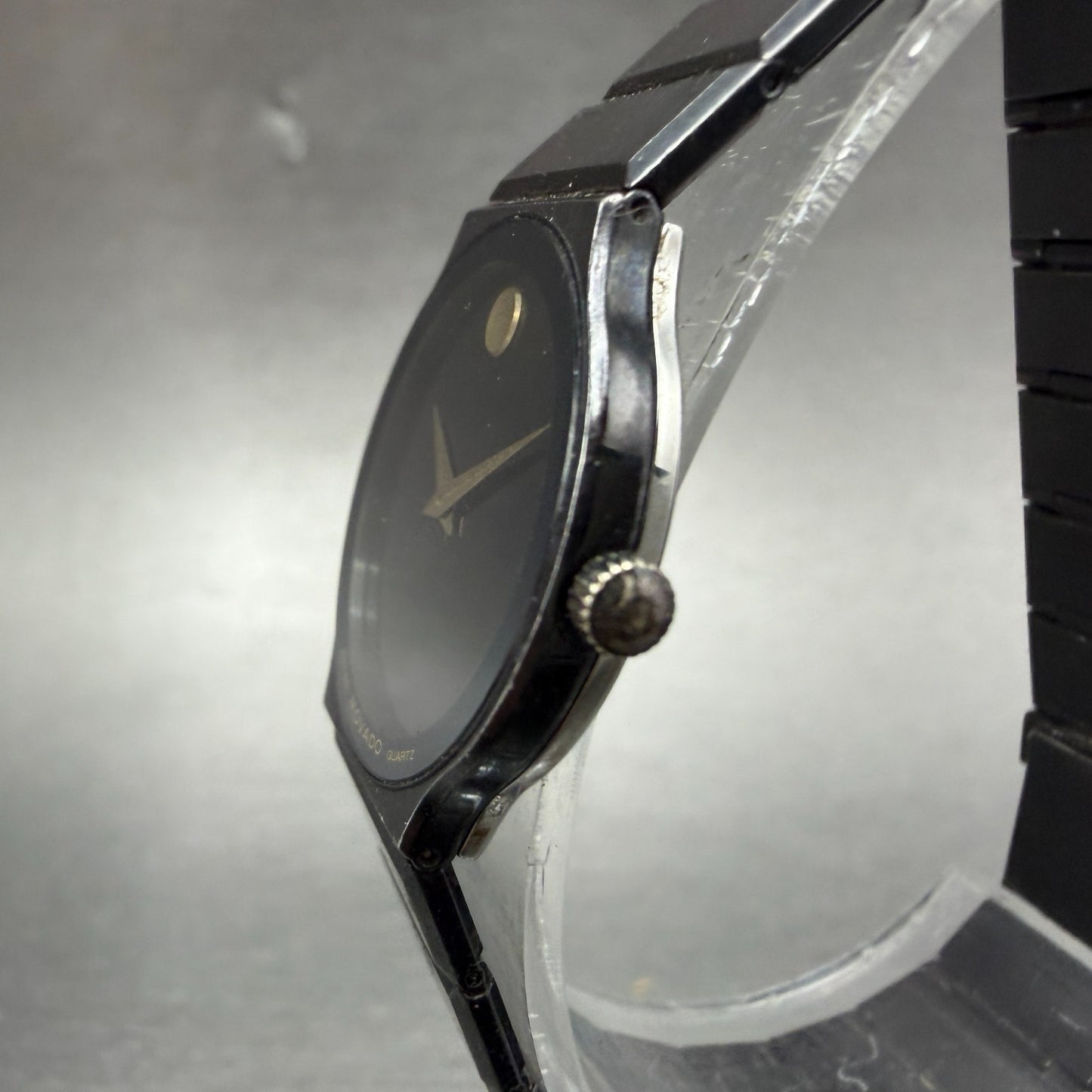 Movado Museum Watch Women 23mm Black Dial Black Tone Round 84-40-881-A PARTS3