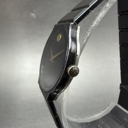 Movado Museum Watch Women 23mm Black Dial Black Tone Round 84-40-881-A PARTS3