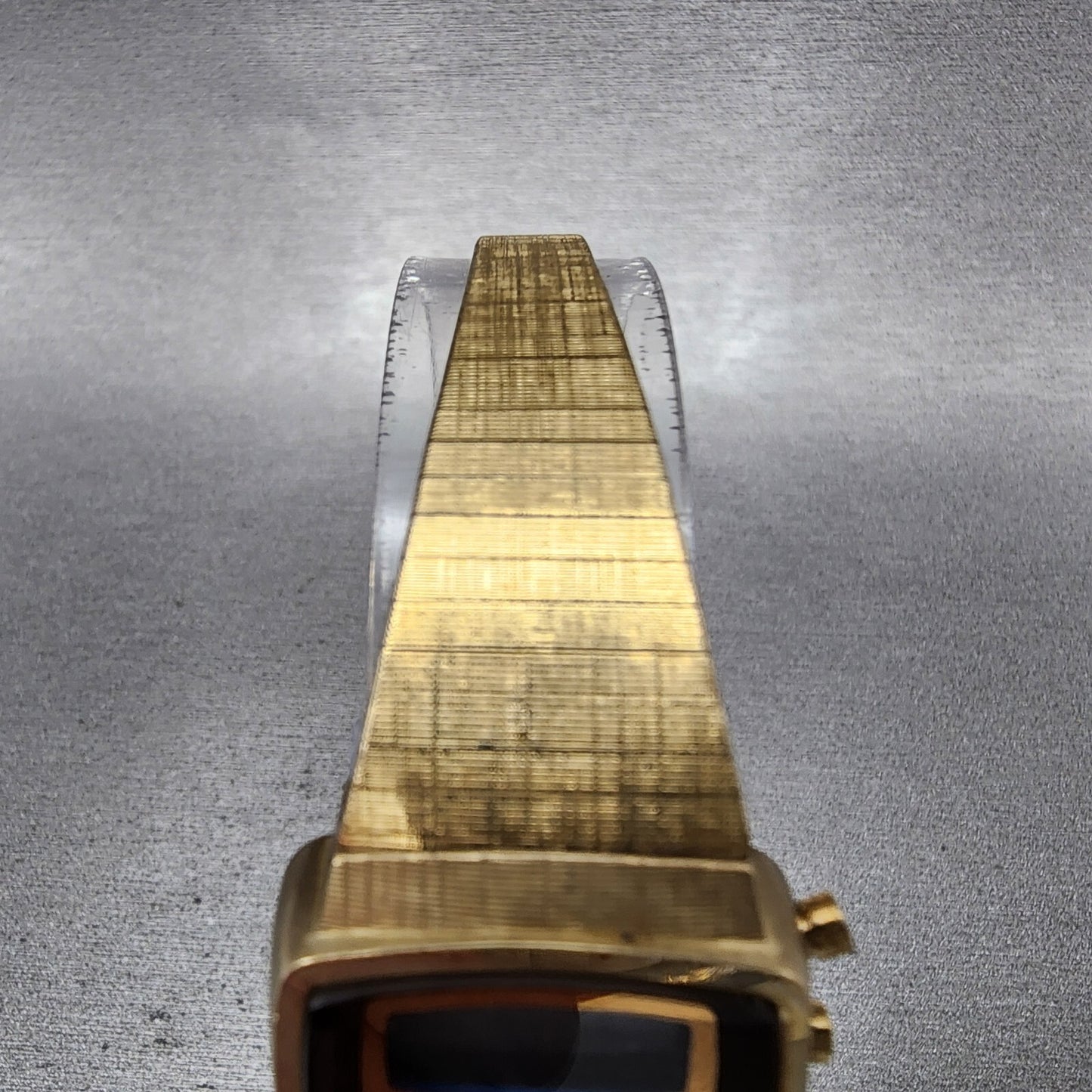 Hamilton Digital Watch Women 23mm LCD Brown Dial Gold Tone PARTS5