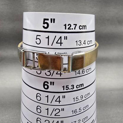 Seiko Tank Watch Women 20mm Champagne Dial Gold Tone Rectangle 3421-5170 New Bat9
