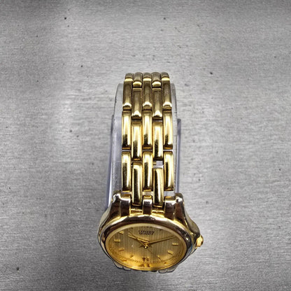 Citizen Watch Women 24mm Gold Dial Gold Tone Round READ!!!! 6031-S52543 New Batt4