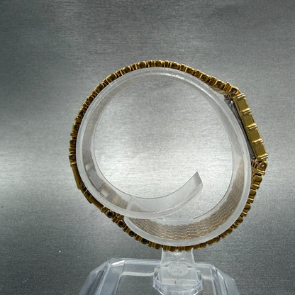 Seiko Tank Watch Women 12mm Champagne Dial Gold Tone 2e20-5079 New Battery 5128