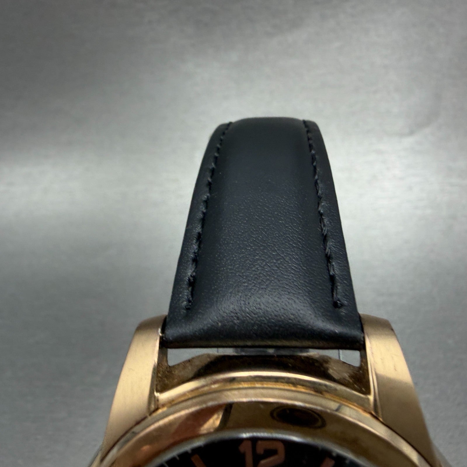 Citizen Eco-Drive Watch Men 42mm Black Dial Rose Gold Date Small Seconds Runs4