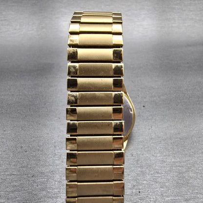 Seiko Watch Men 35mm Black Dial Gold Tone Daydate Round 7N43-8A39 New Battery7