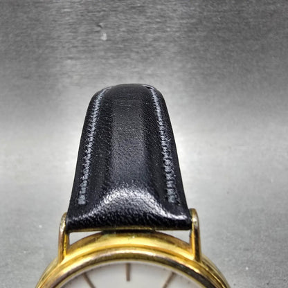 Movado Watch Men 34mm White Dial Gold Tone Date Round 87-A4-885 New Battery VTG4