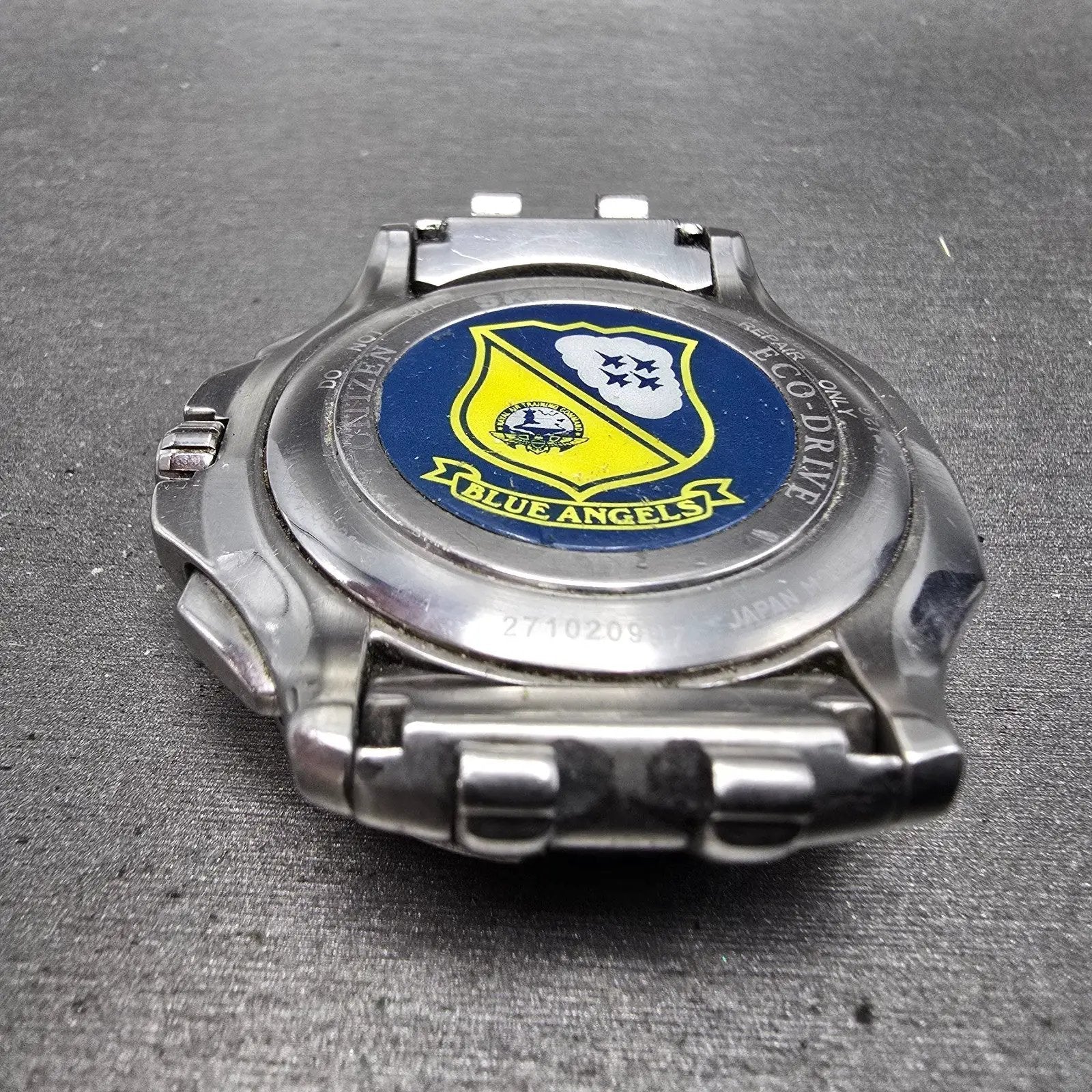 Citizen Eco-Drive Blue Angles Skyhawk Watch Men 44mm Blue Dial Silver Tone Runs8