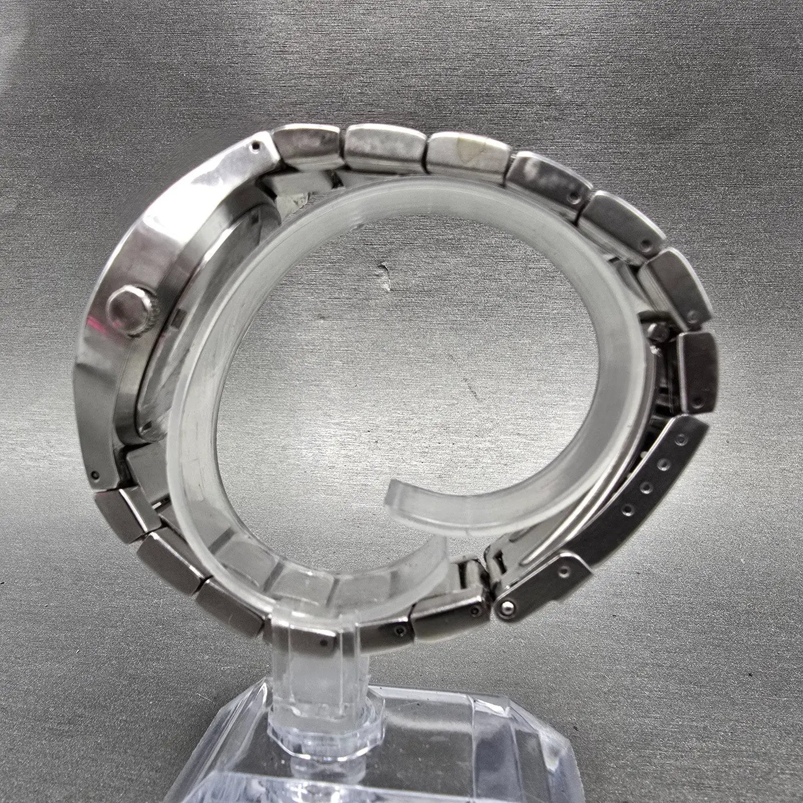 Fossil Big Tic Watch Men 39mm Silver Dial Silver Tone Round JR-7948 New Battery6