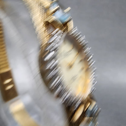 Armitron Deauville Diamond Watch Women 15mm Gold Dial Gold Tone Oval New Battery3