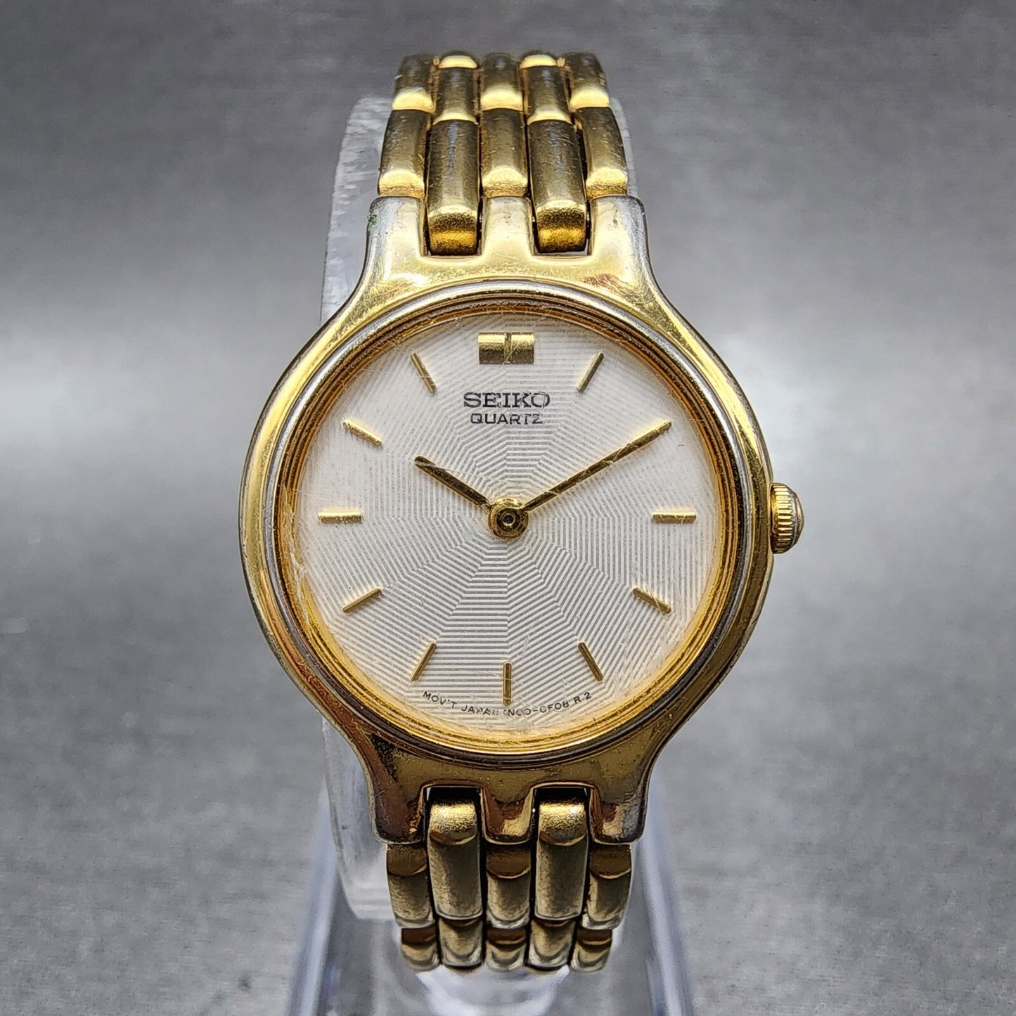 Seiko Watch Women 22mm White Dial Gold Tone Round 1n000a99 New Battery0