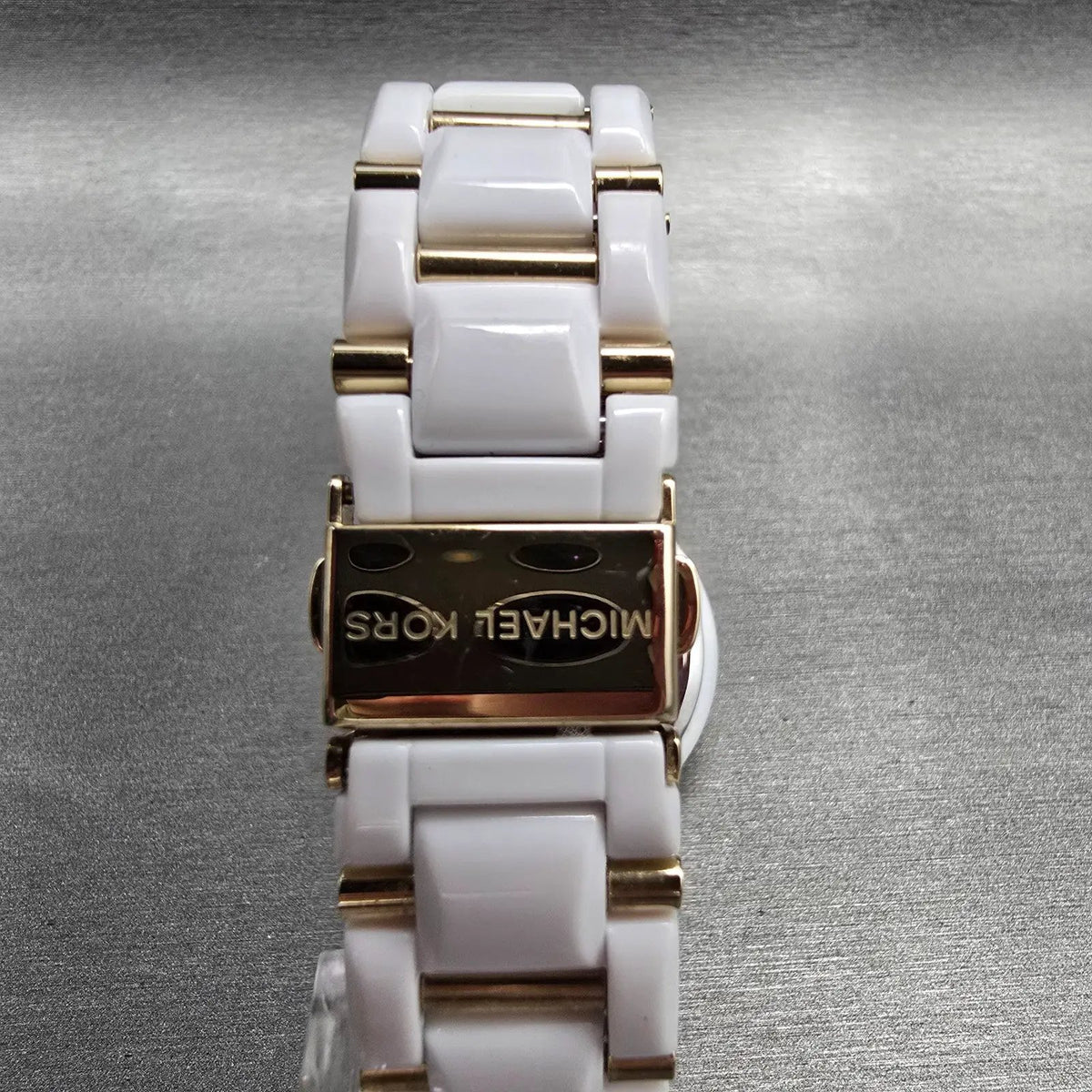 Michael Kors Delray Watch Women 35mm White Dial Gemmed Round MK4315 New Battery7