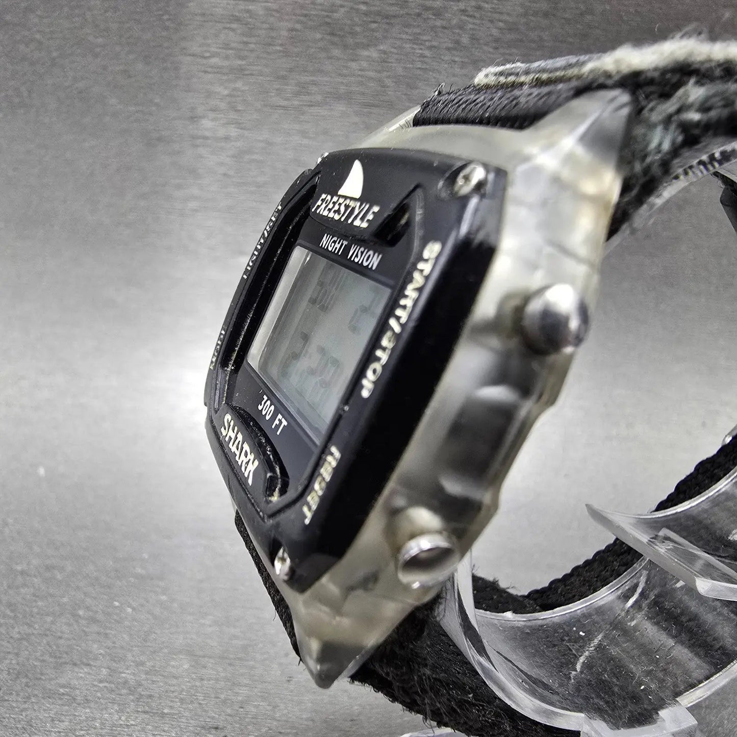 Freestyle Shark Watch Men 36mm Black Alarm Chrono Daydate Digital New Battery2