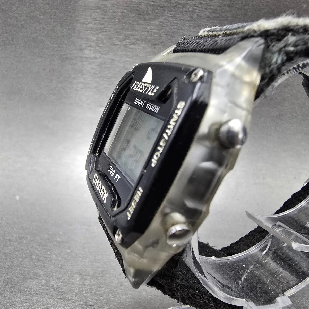 Freestyle Shark Watch Men 36mm Black Alarm Chrono Daydate Digital New Battery2