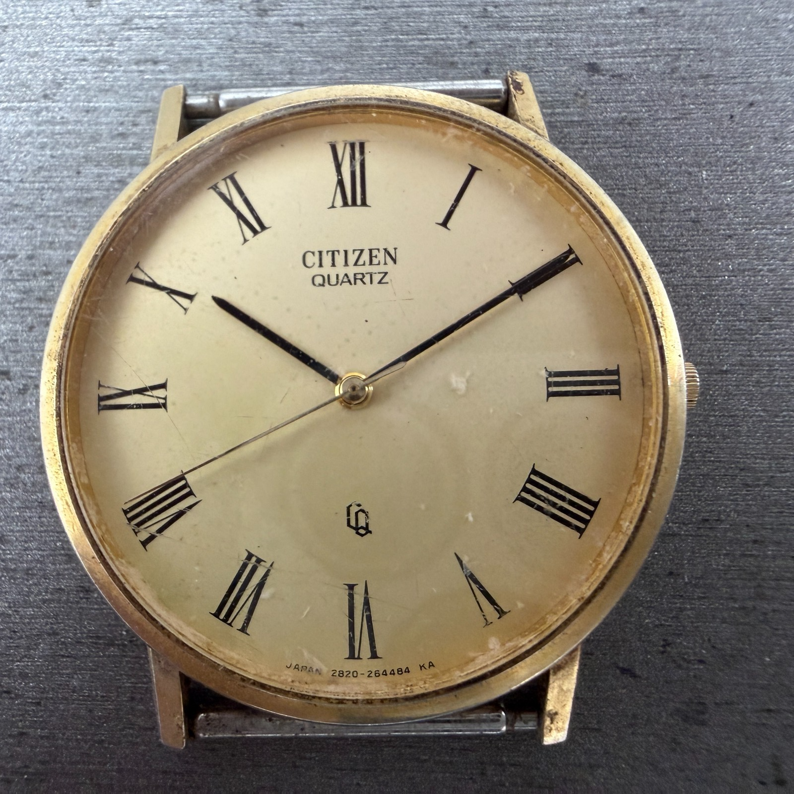 Citizen CQ Watch Men 33mm Champagne Dial Gold Tone Round 2830-263065 New battery1