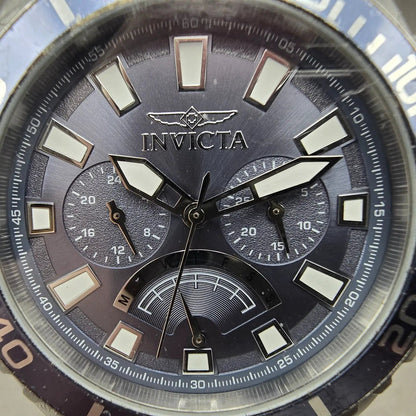 Invicta Pro Diver Watch Men 45mm Blue Dial Silver Tone Daydate 46897 New Battery1