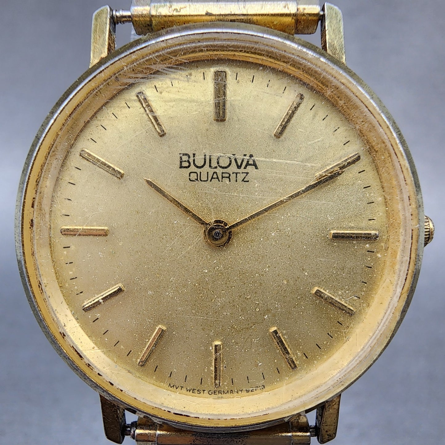Bulova Watch Women 31mm Gold Dial Gold Tone Round 92P19 New Battery VTG1