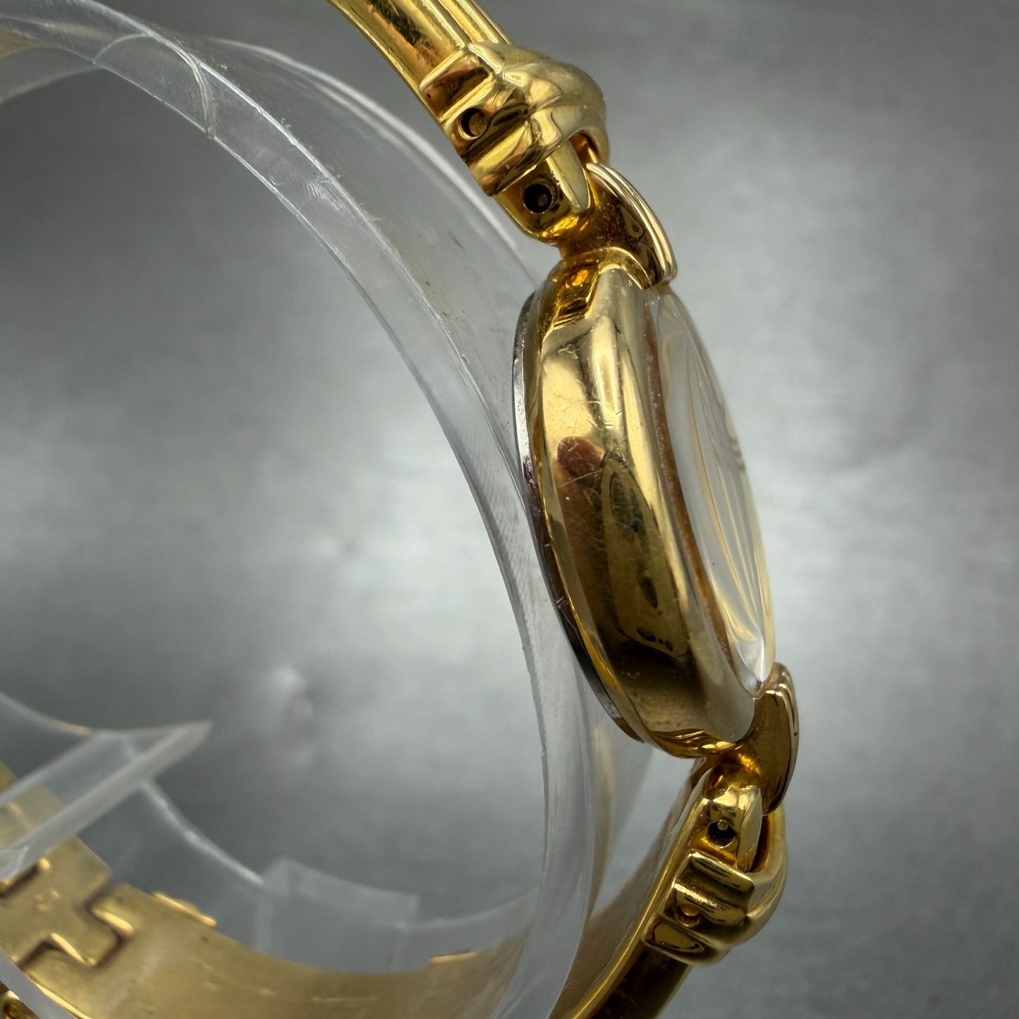 Seiko Watch Women 21mm Champagne Dial Gold Tone Round V400-1400 New Battery3