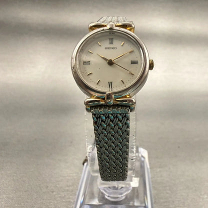 Seiko Watch Women 21mm White Dial Two Tone Round 2P21-0260 Vintage New Battery5
