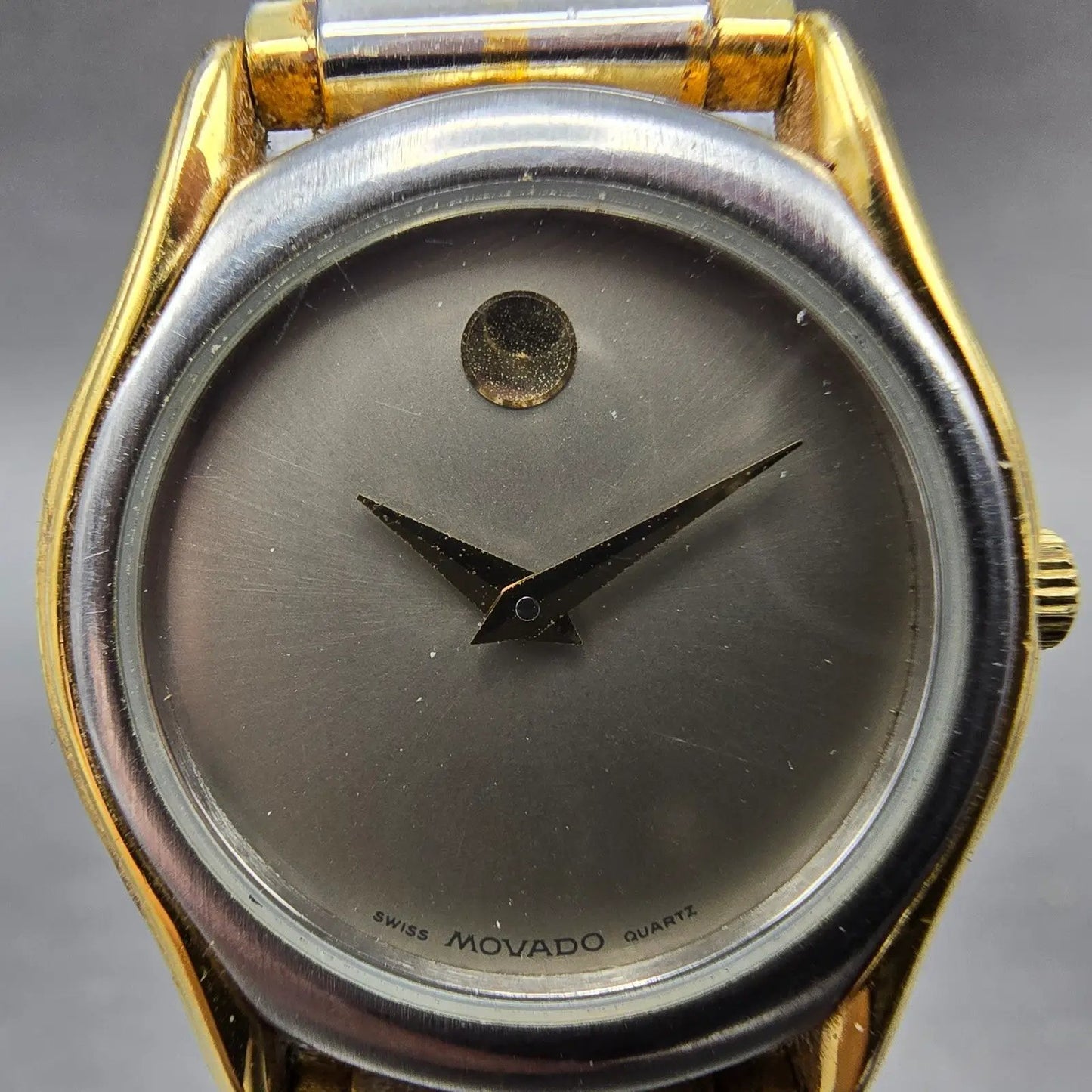 Movado Museum Watch Women 24mm Silver Dial Two Tone Round 88.66.820 New Battery1