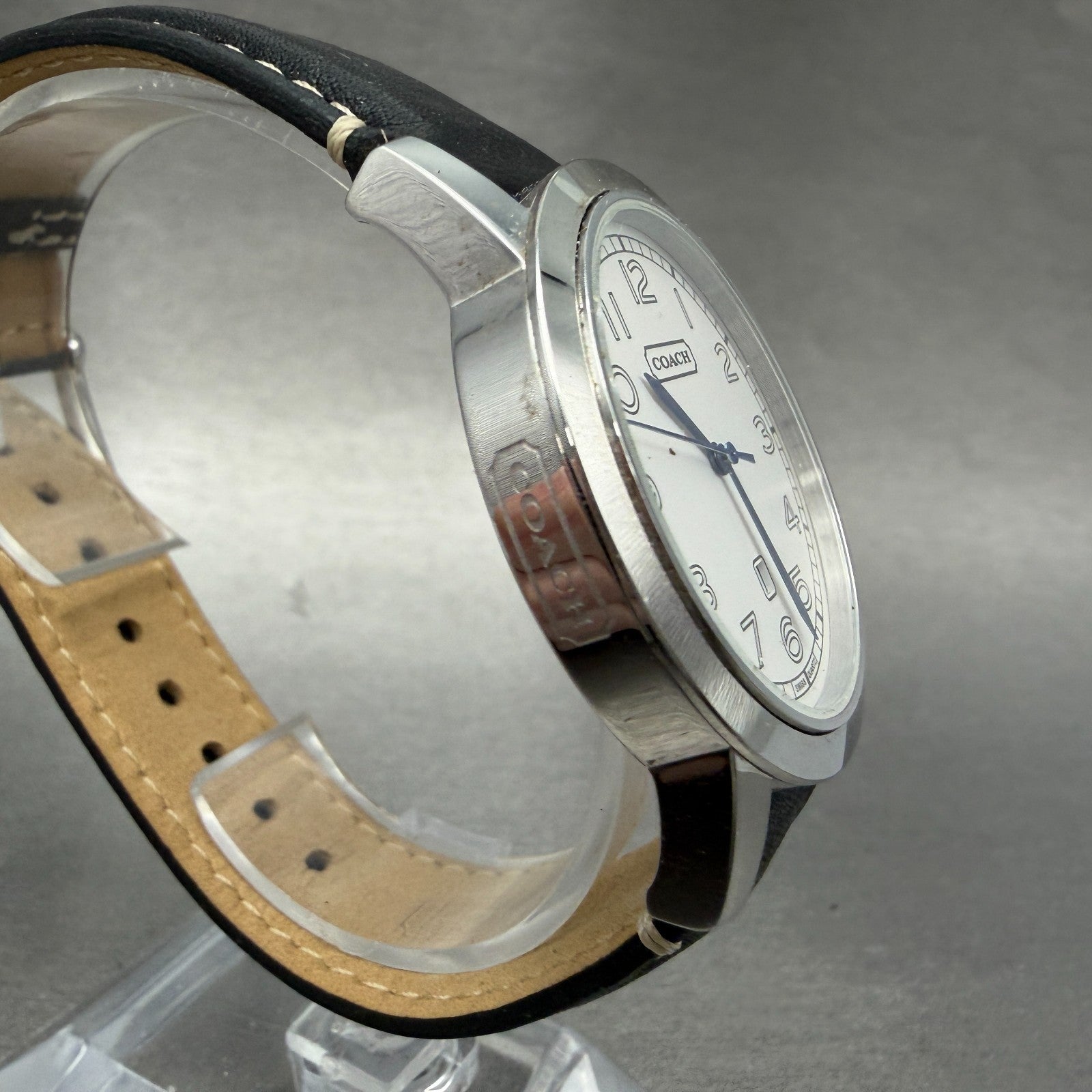 Coach Watch Men 38mm White Dial Steel Date Round CA.03.2.14.0325 PARTS4