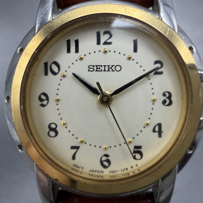 Seiko Watch Women 25mm Silver Dial Two Tone Round 1n01-0j09 New Battery1