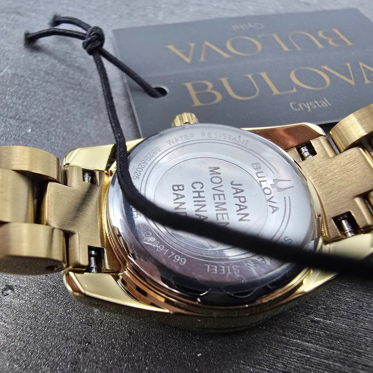 Bulova Watch Women 24mm MOP Dial Gold Tone Round Crystal Bezel 98L315 New batt 210