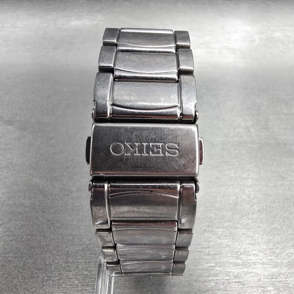 Seiko Chronograph Watch Men 38mm Black Dial Silver Tone Alarm 7T62-0EE0 New Batt7