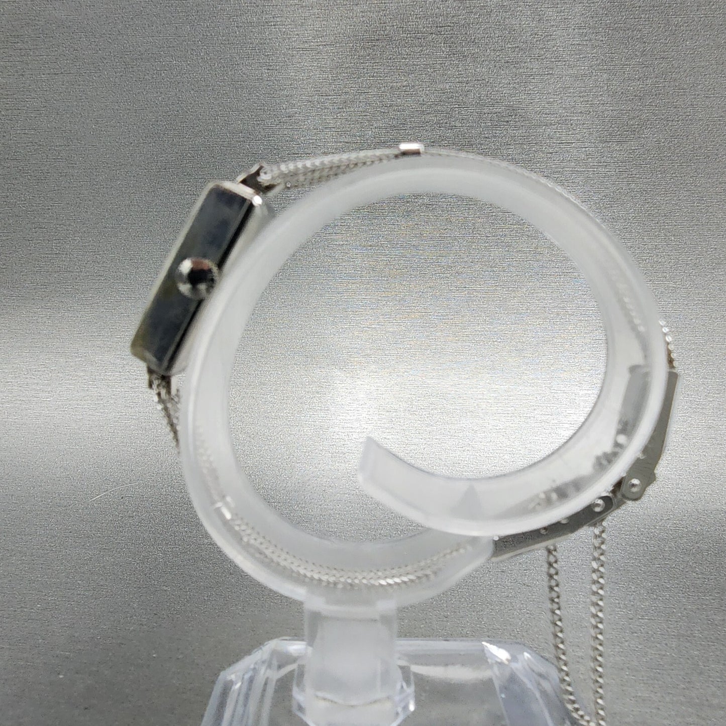 Citizen Noble Tank Watch Women 11mm White Dial White Gold plated Manual Wind Run6
