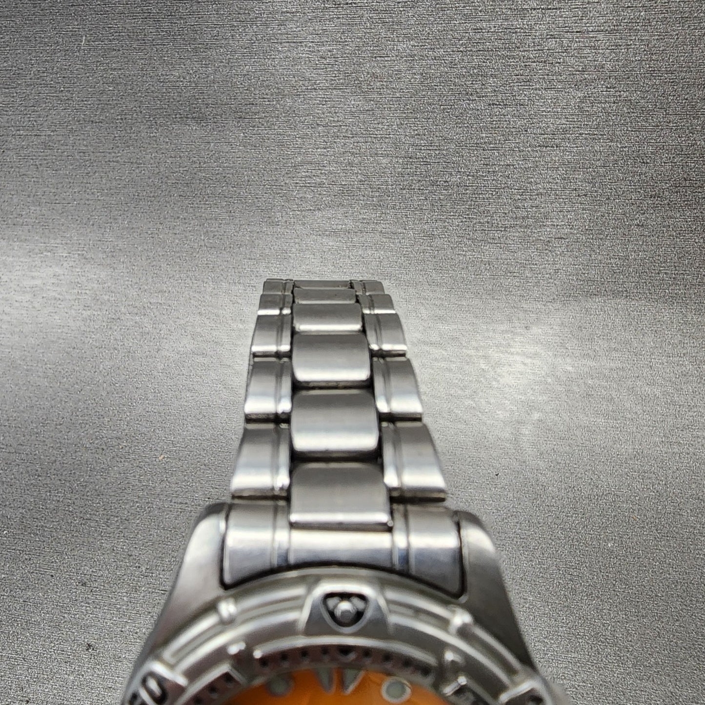 Orient Town & Country Surf Designs Watch Men 36mm Orange Dial Steel Date NewBatt4