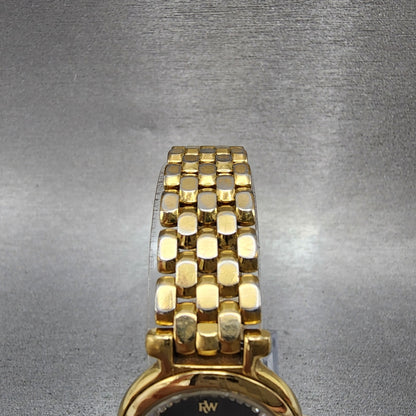 Raymond Weil Watch Women 24mm Black Dial Gold Plated Diamonds 9937 New Battery4