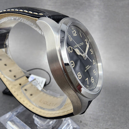 Hamilton Khaki Field Murph Watch Men 38mm Black Dial Steel Automatic H704057303