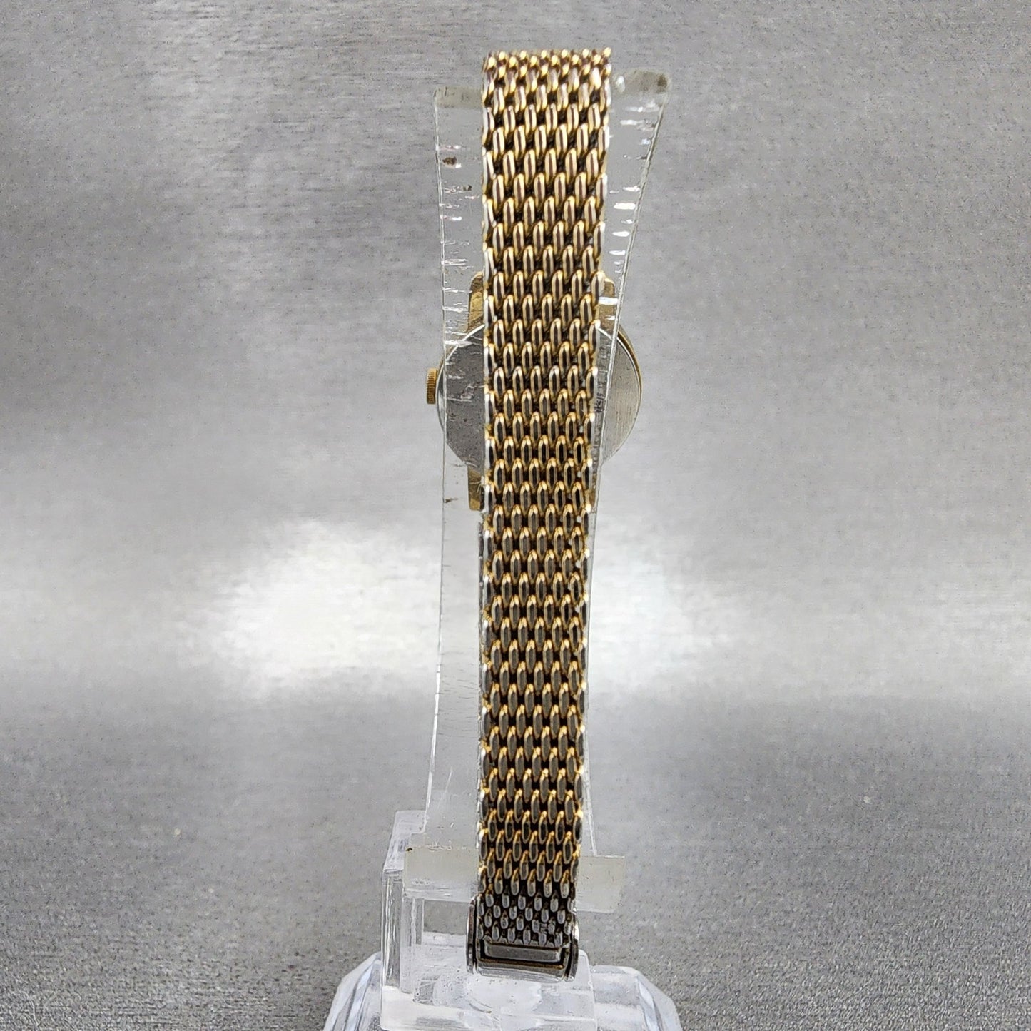 Seiko Watch Women 19mm Gold Dial Gold Tone Round 23200319 New Battery VTG5