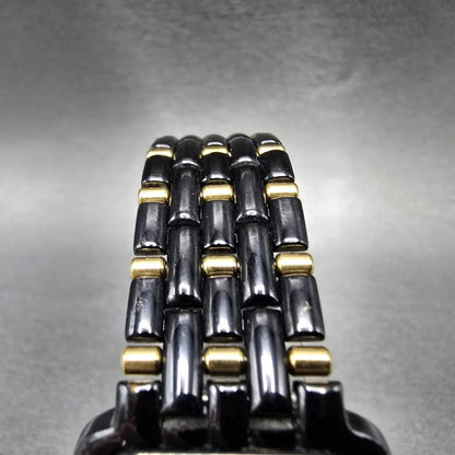 Citizen CQ Tank Watch Men 27mm Black Dial Black&Gold Rectangle 2838-S03810 PARTS5