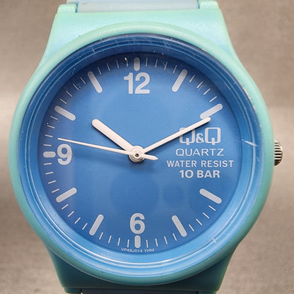 Citizen Q&Q Watch Women 34mm Blue Dial Blue Tone Round New battery1