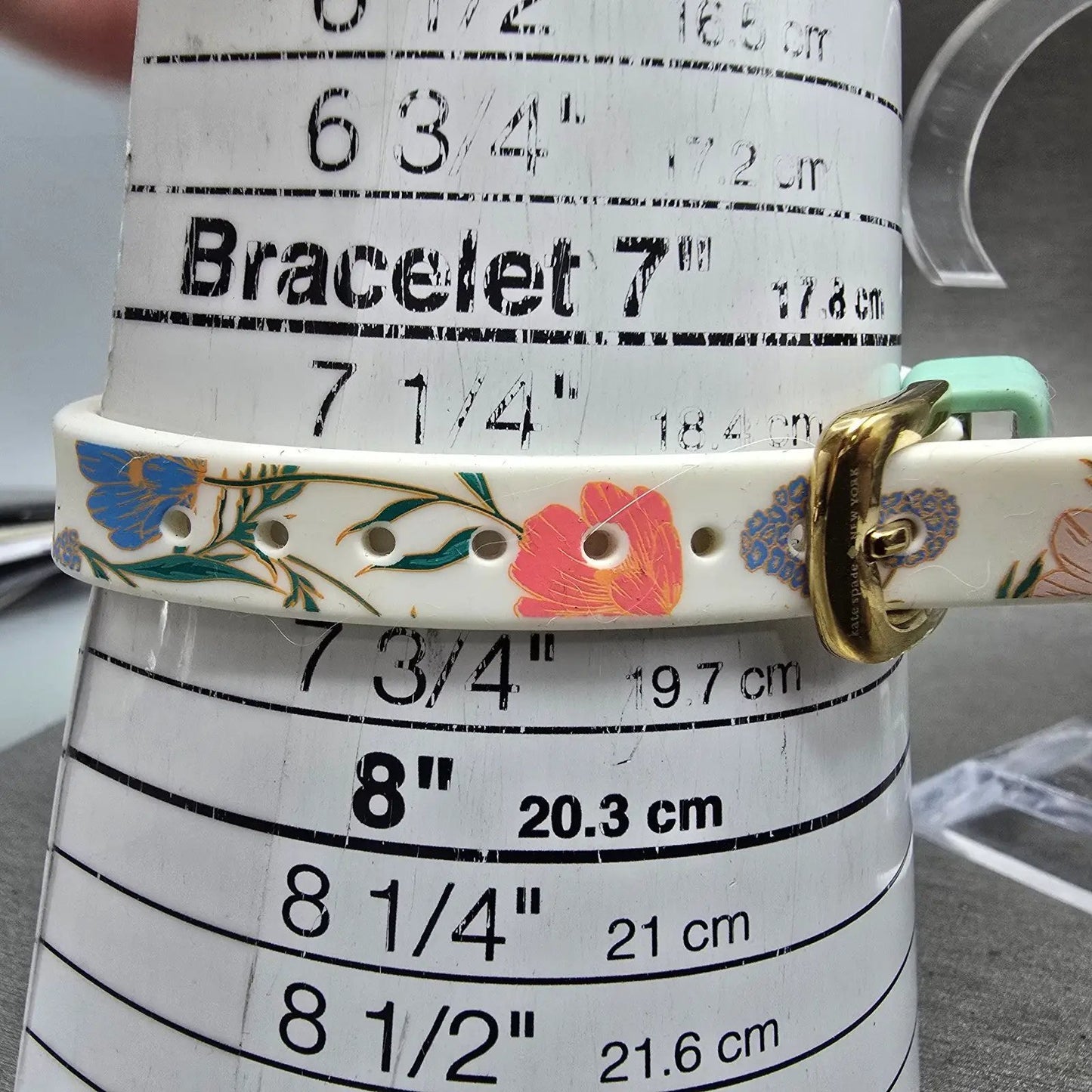 Kate Spade Watch Women 33mm White Dial Gold Case Round Floral Band New Battery10