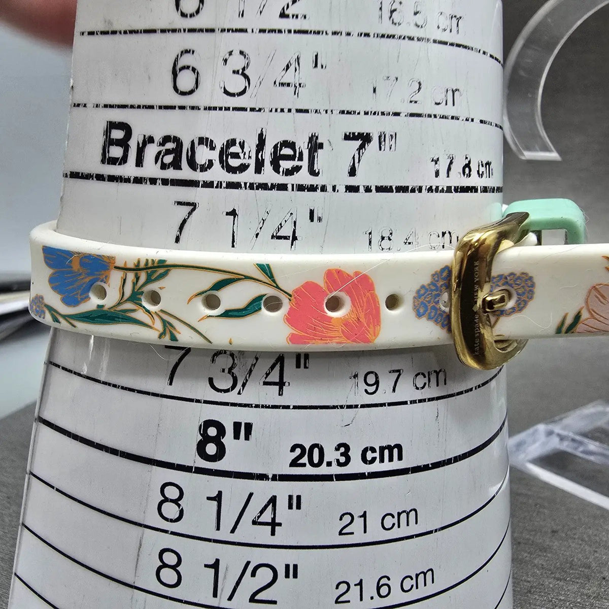 Kate Spade Watch Women 33mm White Dial Gold Case Round Floral Band New Battery10