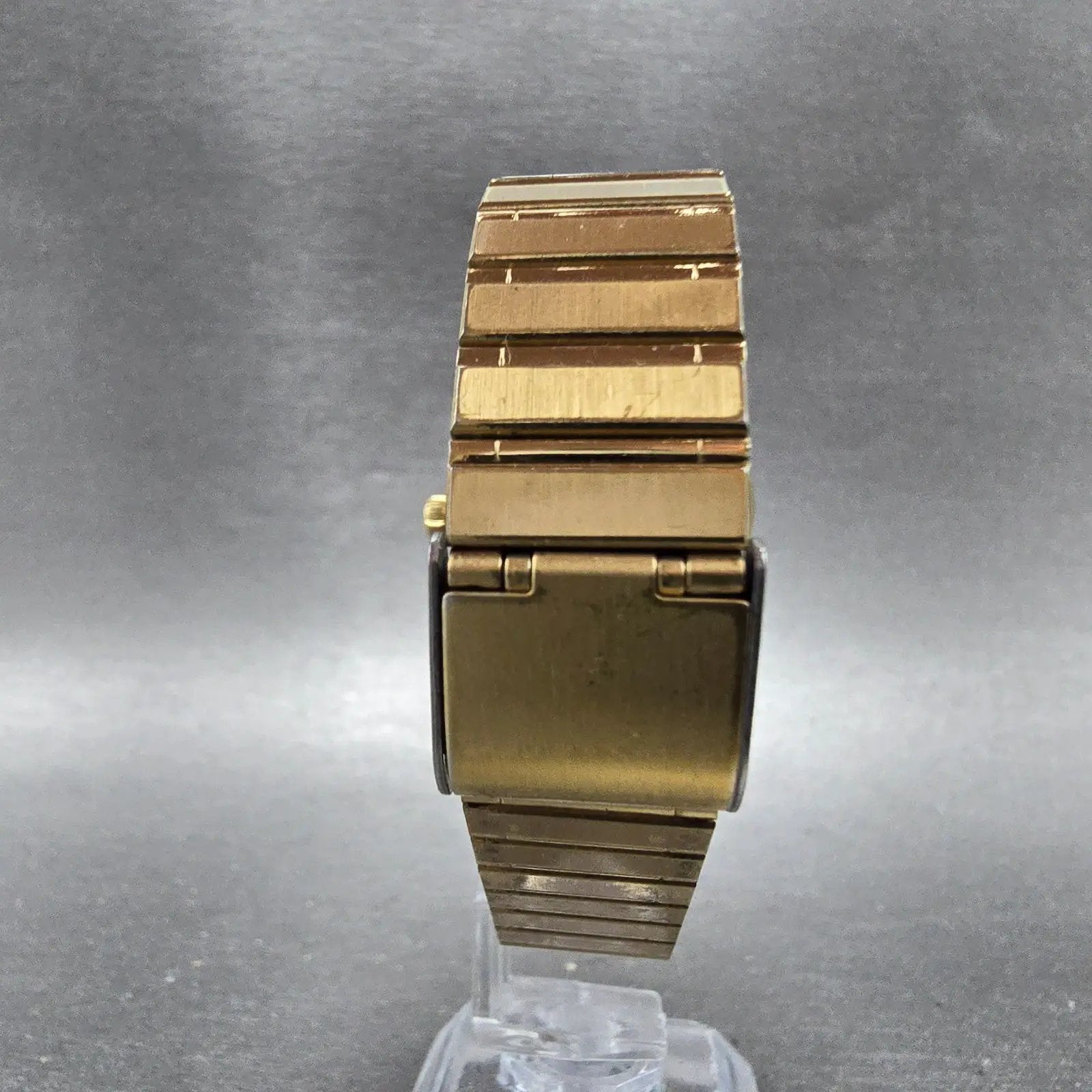 Bulova Watch Men 35mm Champagne Dial Gold Tone Daydate Round 6906 PARTS9