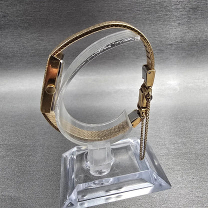 Seiko Watch Women 13mm Brown Dial Gold Oval 1320-5279 New Battery Vintage6