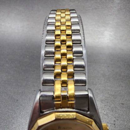 Bulova Marine Star Watch Women 24mm Gold Dial Two Tone Date Round New Battery4