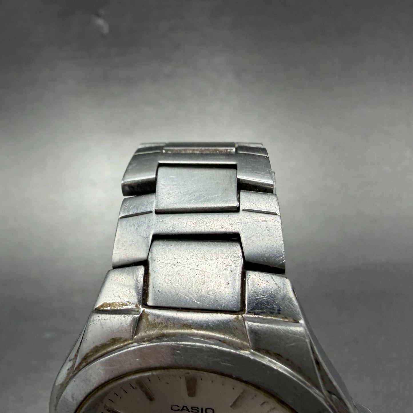 Casio Watch Men 38mm Silver Dial Silver Tone Daydate MTP-1228DJ New Battery4