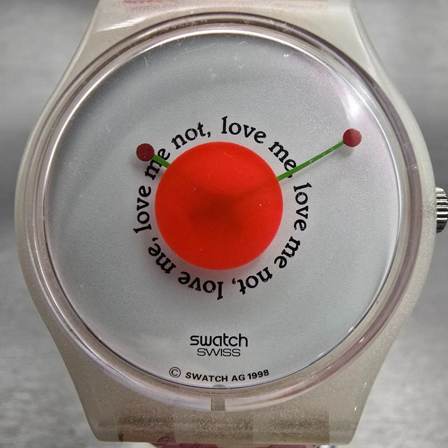Swatch LOVE ME Watch Women 34mm White Dial White Tone Round GW120 New Battery1