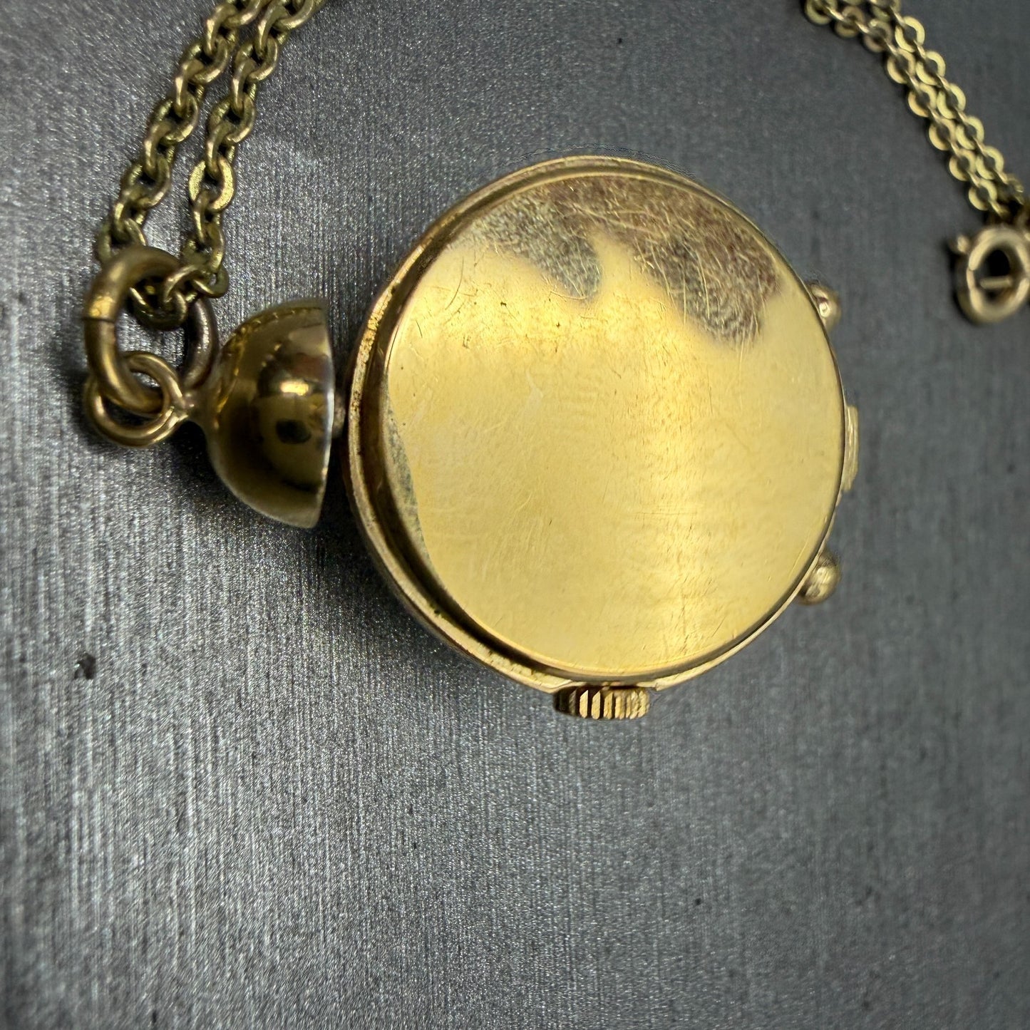 Orient Jupiter Necklace Watch Women 22mm Champagne Dial Gold Tone Round New Batt9