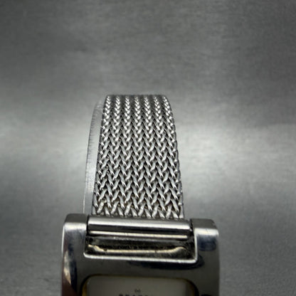 Skagen Tank Watch Women 21mm Silver Dial Silver Tone Rectangle 68SGSC New batt4
