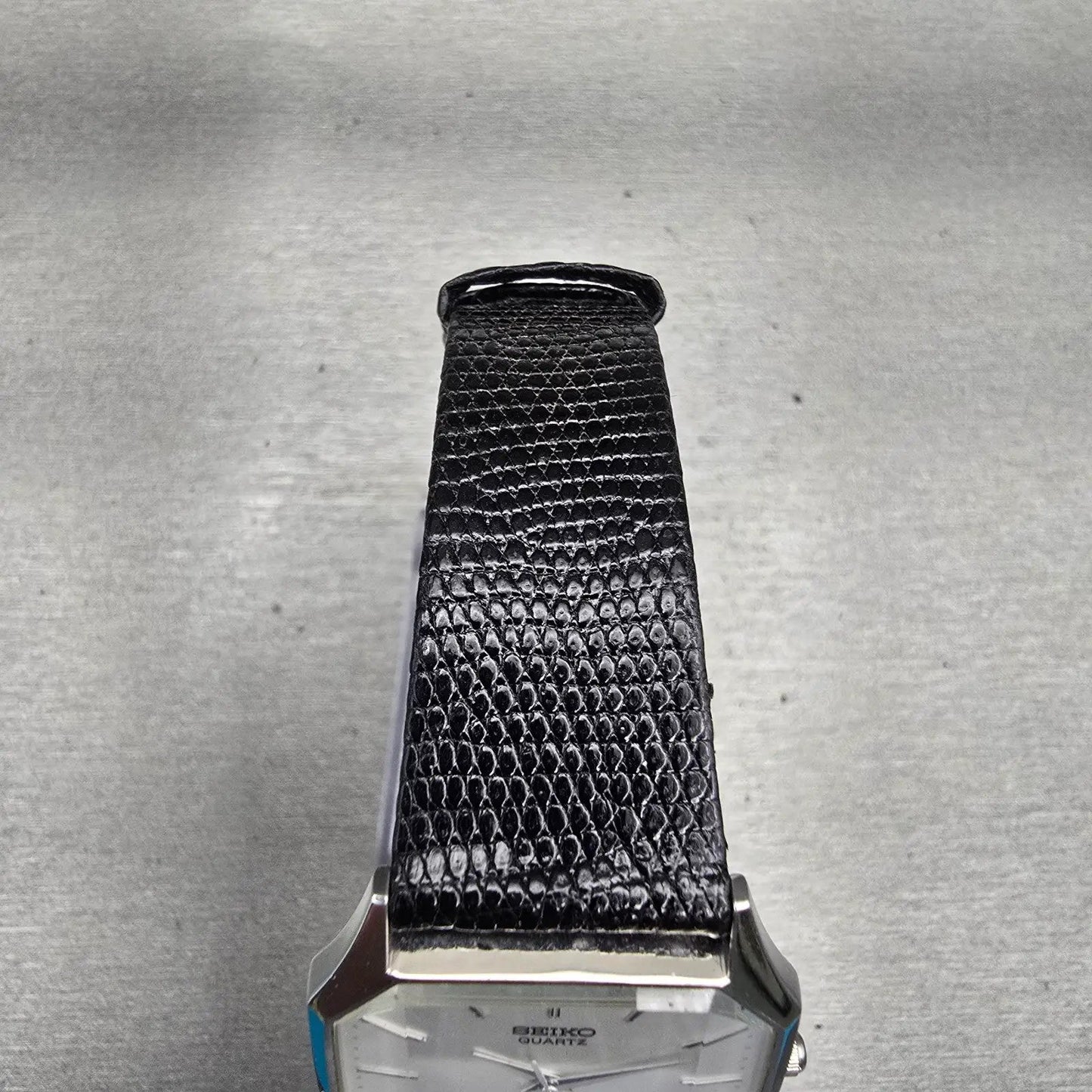 Seiko Watch Men 30mm Silver Dial Silver Tone Rectangle 6030-5440 New Battery VTG4